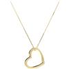 MILOR Collana cuore in Oro 9Kt - Collana con ciondolo cuore traforato e scorrevole - Gioielli donna made in Italy - Regalo per compleanni, anniversari, festa della mamma