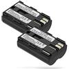 Fosmon Canon Batteria BP-511/ BP-512, [alta capacità] 2200 mAh 7,4 V - Sostituzione agli ioni di litio Batterie (set di 2) per fotocamere digitali Canon EOS 10D,20D,30D,40D,50D,5D,D30,D60,PowerShot G1