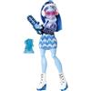 Monster High - Fearbook Abbey Bominable, Bambola con Set di Accessori a Tema Club di Arte, Include Giacca in Stile College, annuario e Utensili per pitturare, Giocattolo per Bambini, 4+ Anni, JDR58
