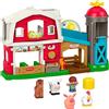 Fisher-Price Little People - Fattoria Animali Felici, Set con Personaggi e Amici Animali, Tante Canzoni, luci e Frasi, Versione Italiano +UK+FR+DE, Giocattolo per Bambini, 1+ Anni, JGX08