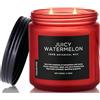 M&SENSE Candele Profumate Anguria Succosa Estiva, candela profumata fruttata 330g (fino a 70 ore), 2 stoppini atmosfera rinfrescante, candele decorative regalo casa per donne/uomini