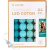 GuirLED - Guirlanda luminoso a LED per batuffoli di cotone USB - Luce notturna per bambini 2h - Alimentatore doppio USB 2A incluso - 3 intensità - 32 sfere 3,2m - Horizon