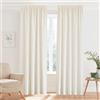 PONY DANCE Tende Soggiorno Moderne 2 Pezzi L 140 x A 300 CM 200g/m² Tende Lino per Camera da Letto Curtains Semitrasparenti con Fettuccia per Salotto Eleganti, Crema