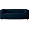 Milica | Copridivano elasticizzato compatibile con il modello Klippan di IKEA e simili | Per divani con braccioli alti | Tessuto morbido, e adattabile | Colore Blu navy elegante