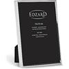 EDZARD Cornice portafoto Otto per foto di dimensioni 13 x 18 cm, argento, protetta contro lo sbiadimento, retro in velluto, con 2 appendini, portafoto da appoggiare o appendere alla parete