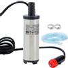 KATSU Tools 12V Pompa diesel, pompa carburante, pompa di trasferimento acqua olio sommergibile in acciaio inox da 38 mm di diametro, per auto, camion, motoscafo, roulotte