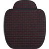DEARBAG Cuscini Sedili Anteriori Universale, Cuscino Sedile Auto Anteriore Traspiranti, Copri Seduta Sedile con Fondo Antiscivolo, Cuscino per Sedile Auto Coprisedile Confortevole (Nero-Rosso)