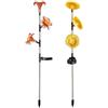 Levitantes Palo decorativo solare a LED con 3 fiori, resistente alle intemperie, perfetto per illuminare giardini e illuminare spazi esterni.
