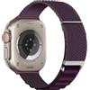 Astorgos Cinturino per Orologio Compatibile con Apple Watch Ultra/Ultra2 49mm/Series 10/9/8/7/6/5/4/3/2/1/SE 42/44/45/46mm,Cinturino in Nylon a Trama Fine Anello Alpino con fibbia a C,CiliegiaScuRossa
