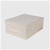 La Briantina Scatola Guardaroba con Coperchio 30x40x13 cm - Organizer Armadio con Maniglia, Rivestimento in TNT e Struttura in Cartone, Tasca Porta Etichetta, Colore Casuale Grigio o Beige