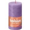 Bolsius Candele Rustiche a Colonna Shine - 4 pz - 130x68 mm - Viola Vibrante