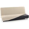 FAVERTI Copridivano per letto Click Clack 3 posti da 160 a 200 cm | Modello NOVELE | Beige | Fodera super elastica ideale per qualsiasi divano letto | Pellicola di qualità tessuto jacquard in cotone