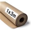 OFITURIA Carta Imballaggio Kraft Marrone 70 g/m² - Rotolo 1×3 m - Confezione da 6 Rotoli - Carta da Imballaggio e Carta da Pacchi, Fai-da-Te e Progetti Creativi - Idonea per Uso Alimentare