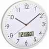 TFA Dostmann Orologio da parete moderno, analogico con termometro e igrometro digitali, per il controllo del clima interno, al quarzo, 60.3048.02, bianco