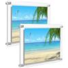 TUKA-i-AKUT 2X Acrilico Cornice Display da Parete per A5 Formato, Trasparente Targa da Ufficio Doppio Pannello, Cornice a Parete per Documenti Foto Certificati Volantini Poster, TKD9402-A5-2X