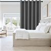 DWCN Tenda oscurante termica per porta del patio, soggiorno, camera da letto e ufficio condiviso, colore grigio scuro, 1 pannello per tende con occhielli, 2,5 m di larghezza x 2,1 m di altezza,