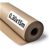OFITURIA Carta Imballaggio Kraft Marrone 70 g/m² - Rotolo 0,30×15 m - 1 Rotolo - Carta da Imballaggio e Carta da Pacchi, Fai-da-Te e Progetti Creativi - Idonea per Uso Alimentare