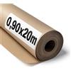 OFITURIA Carta Imballaggio Kraft Marrone 70 g/m² - Rotolo 0,90×20 m - 1 Rotolo - Carta da Imballaggio e Carta da Pacchi, Fai-da-Te e Progetti Creativi - Idonea per Uso Alimentare