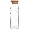 LEONARDO HOME Caraffa Sole, 1 pezzo, caraffa in vetro con tappo in sughero, elegante brocca d'acqua, design tattile, con beccuccio, per acqua e succo, effetto senza tempo, altezza 26,5 cm, trasparente