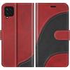 BoxTii Cover per Galaxy M32, Custodia in PU Pelle Portafoglio per Samsung Galaxy M32, Magnetica Cover a Libro con Slot per Schede, Rosso