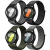 DMVEIMAL Cinturino Nylon per Samsung Galaxy Watch 7/6/5/4/FE 40mm 44mm/Watch 3 41mm/per Amazfit Gts 2 Mini/2/Gtr 4/Bip U Pro/Bip 3 Pro,20mm Cinturini 4PCS Sport per Smartwatch 6 Classic 47mm 43mm/5 Pro 45mm