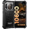 FOSSiBOT F101 PRO Rugged Smartphone 15+128GB Android 13 5.45 HD+ Display 1.32", 10600mAh Telefono Indistruttibile, IP68 IP69K, Fotocamera 24+8MP Dual SIM 4G GPS/OTG