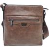 COVERI COLLECTION Borsello Tracolla Regolabile In Ecopelle Verticale Multitasca Grande Capiente Borsa Vintage a Spalla Porta Tablet Zip Art. 2271 Dimensioni 24 X 24 X 8 (MARRONE SCURO)