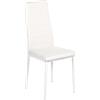 GOKHOMX Sedia da cucina, set di 1 pezzi, con cuciture decorative, sedia scandinava per mobili da sala da pranzo, cucina e ufficio, gambe in metallo, colore: bianco