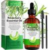WANFAER Olio Essenziale olio di rosmarino per capelli 120ml, olio rosmarino capelli, 100% Puro Biologico Per Sopracciglia E Ciglia, Viso, Pelle, Stimola Crescita Dei Capelli