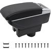 KAERGK Braccioli auto per Toyota Aygo X 2022-2024 Console centrali per auto Doppio spazio di archiviazione con portabevande Posteriore Utility Box Facile da montare (linea nera)