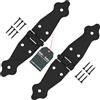KOTARBAU® Set di 2 nastri per porta, 100 x 100 x 35 mm, in acciaio verniciato a polvere, colore nero, cerniera per finestra, porta da giardino, cerniera