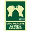 Astlight SAL5090.7FJ - Segnale spingere sulla barra per aprire fotoluminescente multicolore