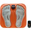 WRQIOO Massaggiatore per piedi, USB, portatile elettrico, massaggiatore per piedi, EMS Foot Massaggiatore con 6 modalità e 15 intensità, tappetino da massaggio ricaricabile per la circolazione del