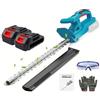 Oamger Tagliasiepi professionale senza fili 21V con 7500mAh, batteria e caricatore rapido,doppia lama di taglio,diametro di taglio 15mm, lunghezza di taglio 55cm, per giardino, prato e cortile (Batteria*2)