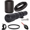 OPTURA HD OPTICS Optura HD 500 mm/1000 mm f/8 - Teleobiettivo zoom manuale T-Mount + compatibile con Canon EOS M Mount, M2, M3, M5, M6, M6 Mark II, M10, M50, M50 Mark II, M100, M200