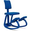 Varier Variable Plus Monocromo Marine Sedia Ergonomica Kneeling Posturale con Schienale Home Office 10 Anni Garanzia