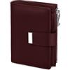 Faneam Portafoglio Donna Piccolo in Pelle Blocco RFID Portafoglio Portamonete con Cerniera e Doppio Scomparto per Contanti, 12 Scomparti per Carte (Bordeaux)