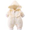 Yoolhamy Pagliaccetto Neonato Invernale Bambino Ragazze Tuta da Neve Inverno Cappotto Spessa Cerniera Antivento con Cappuccio Pile Capispalla (Ruffle Yellow, 3-6mesi)
