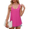 Decorie Canotta Donna Estiva Top Donna Elegante Casual Canottiera Donna Estiva Camicette Maglietta (Rosarosa,M)
