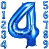 OFFCUP Palloncini Compleanno 1 Anni Blu 101 CM, Palloncino Numero 4, Foil Palloncini Numeri, Giganti Palloncini Numeri, Decorazioni Festa Compleanno, Gonfiabili Pallone per Anniversario