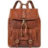 STILORD 'Kacey' Zaino Pelle Vintage Donna Zaino Porta PC 13,3 Pollici Zainetto Elegante Casual Daypack Piccolo Zaino da Viaggio Borsa da Lavoro in Vero Cuoio, Colore:brandy - cognac