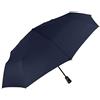 PERLETTI Ombrello Pieghevole Uomo Antivento Blu - Portatile Grande e Compatto - Tinta Unita Leggero in Fibra di Vetro - Apri Chiudi Automatico - Diametro 104 cm - Perletti Technology (Blu Dark Navy)