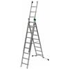 Facal Super Prima P290-3, 8+9+9 gradini, 6.25 m - Scala in alluminio trasformabile - Altezza stimata operativa 7.15 m
