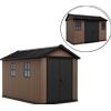 Keter Newton plus 7511/1175 - Casetta da giardino - Con porta doppia anta e finestre - 230x350x246 cm