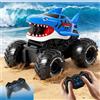 HUAJUN Auto Telecomandata Anfibia, 4WD 360°Rotazione 2.4GHz RC Auto Telecomandata Impermeabile con Acqua Spruzzata, Veicolo anfibio con Telecomando per Regalo Bambino da 6-12 Anni