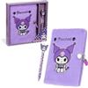 Hello Kitty Diario Segreto Bambina e Penna Biro Kuromi Diario con Lucchetto e Penna a Sfera Quaderni a Righe Set Cancelleria Ufficio Scuola (Viola)