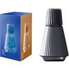 TITA-DONG Set di Caraffa e Bicchiere per Acqua da Comodino Vintage 34 Once, Classica Brocca da Notte in Vetro a Strisce con Bicchiere, Grigio
