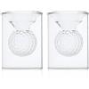 Xiuyer 2 pcs Tazza di Bicchieri Bicchierini Liquore Bicchieri da Rum Bicchieri Amaro Tazzine Caffe Vetro Doppia Parete Tazzine Borosilicato Bicchiere da Vodka 40ml (Golf)