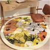 Ergocar Bomisian Style Round Carpet Retro Carpet Ultra-Sottile Morbido Antiscivolo Lavabile Adatto Per Camera Da Letto, Ingresso, Sala Da Pranzo, Dormitorio Per Famiglie