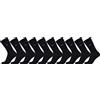 CR7 10-Pack Men's Socks Calzini, Power Black, 40-46 Uomo